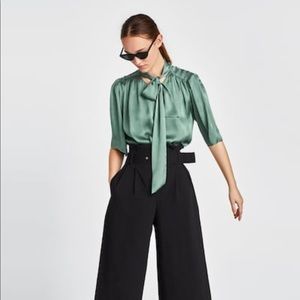 Zara satin blouse